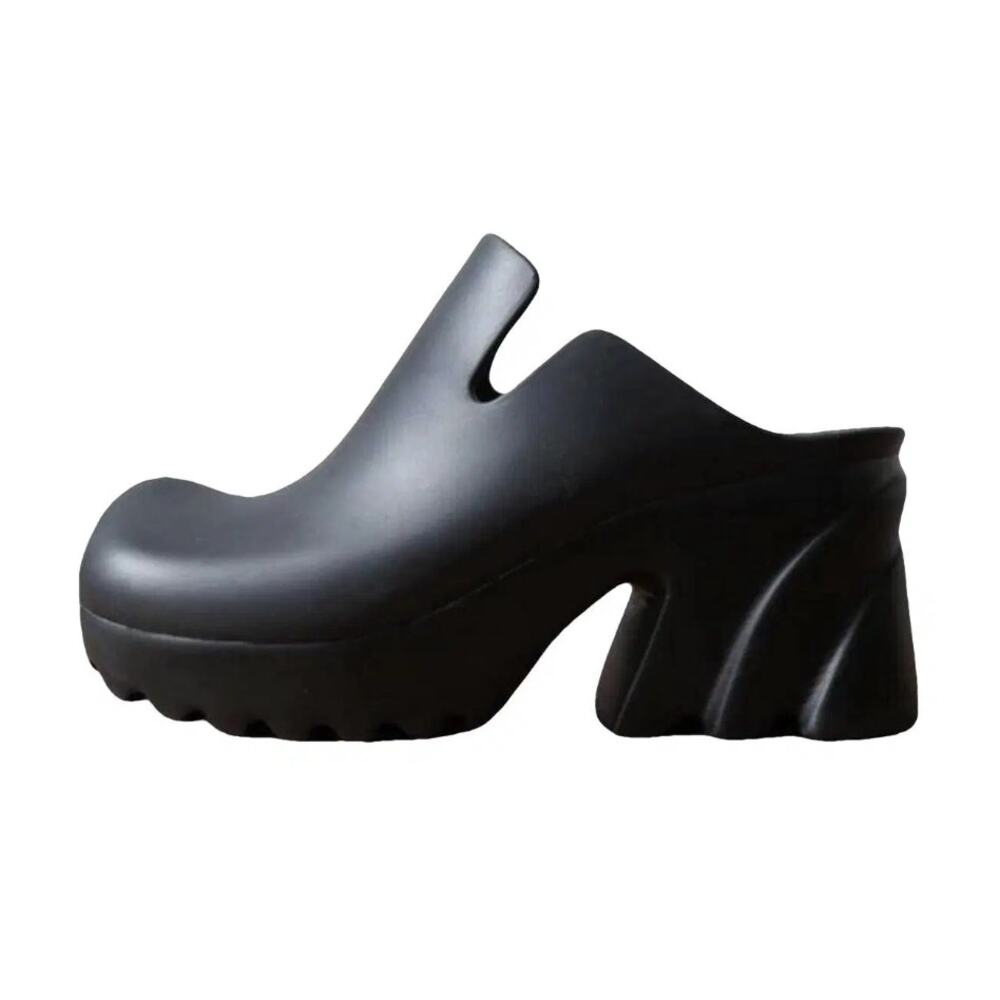 Bottega Veneta Flash Rubber Mules Black size 37 US 6